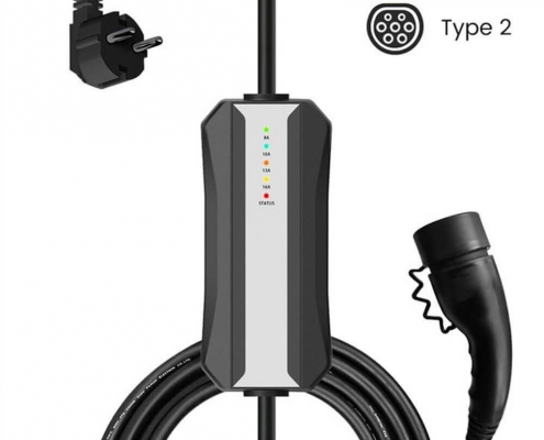 歐標(biāo)插頭2型便攜式充電槍充電線接歐式插頭